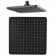 Square Matte Black 200mm ABS Shower Head with Wall Mounted Shower Arm